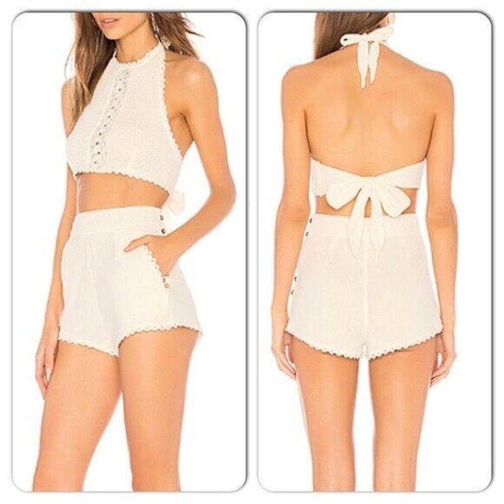 FREE PEOPLE FEELIN CHEEKY 2PC SHORT SET L LARGE